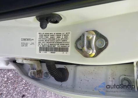 2020 Honda Civic Ex from USA, damaged, VIN 19XFC1F30LE011827